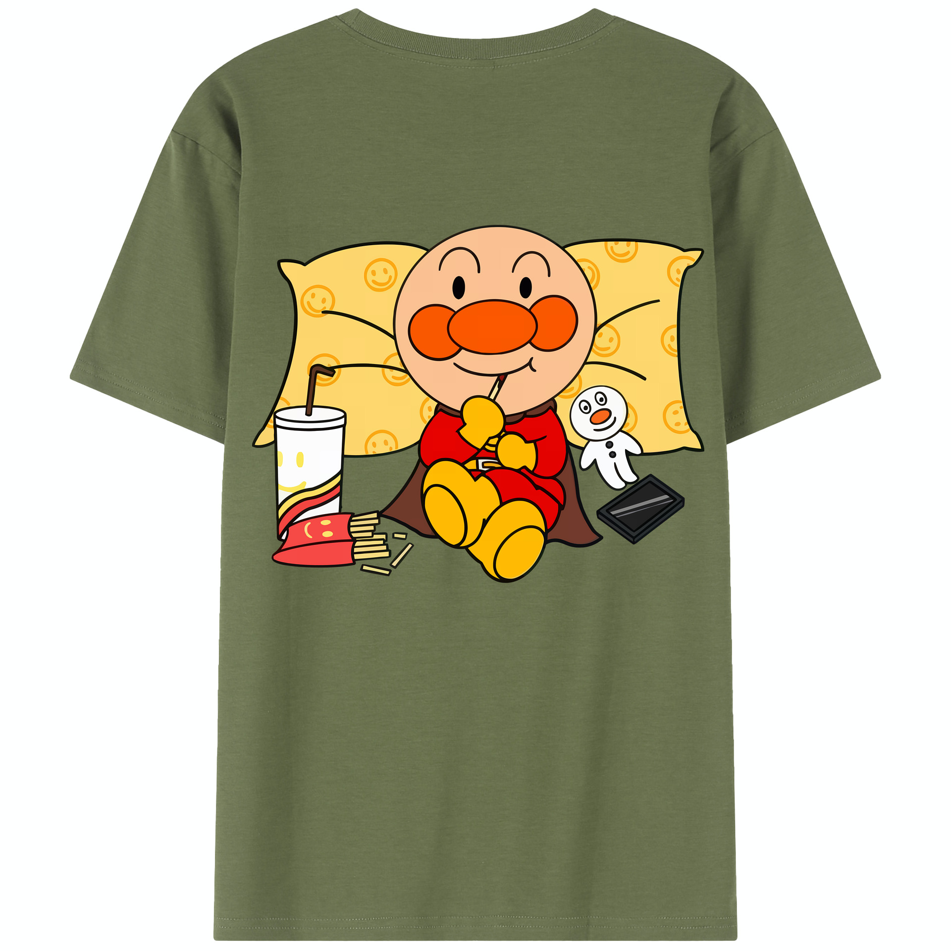 （画像用） アンパンマン Anpanman 綿100％半袖Tシャツ（背面プリント）